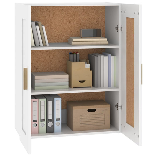 Wandkast 69,5x32,5x90 cm bewerkt hout wit MeubelReus