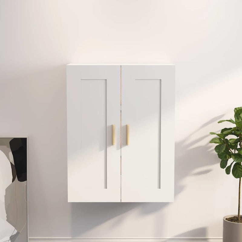 Wandkast 69,5x32,5x90 cm bewerkt hout wit MeubelReus