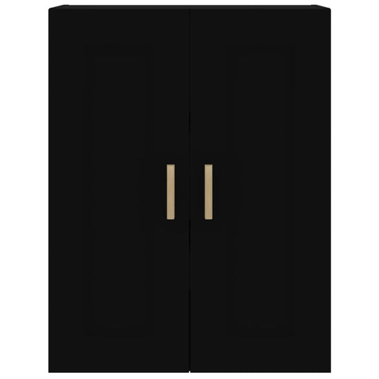 Wandkast 69,5x32,5x90 cm bewerkt hout zwart MeubelReus