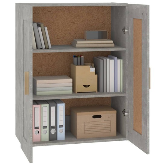 Wandkast 69,5x32,5x90 cm bewerkt hout betongrijs MeubelReus