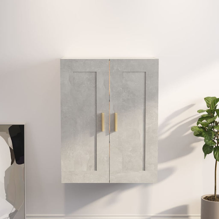 Wandkast 69,5x32,5x90 cm bewerkt hout betongrijs MeubelReus