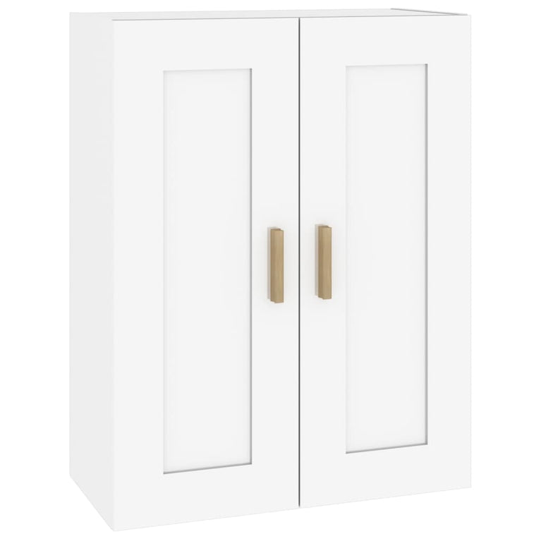 Wandkast 69,5x32,5x90 cm bewerkt hout hoogglans wit MeubelReus