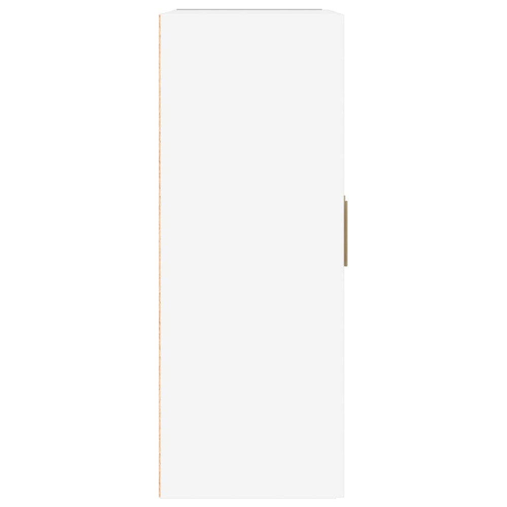 Wandkast 69,5x32,5x90 cm bewerkt hout hoogglans wit MeubelReus
