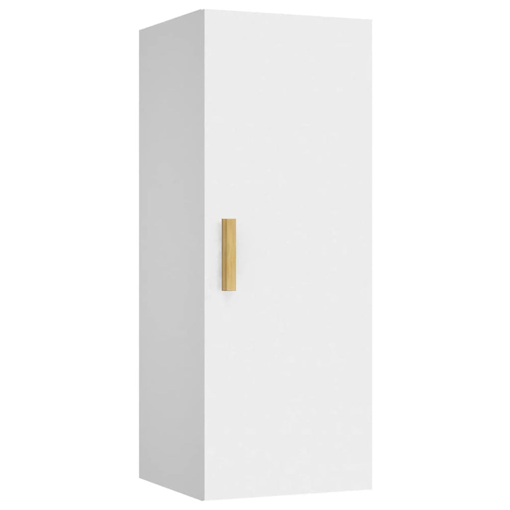 Wandkast 34,5x34x90 cm bewerkt hout wit MeubelReus