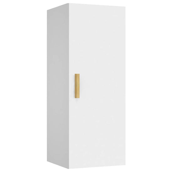 Wandkast 34,5x34x90 cm bewerkt hout wit MeubelReus