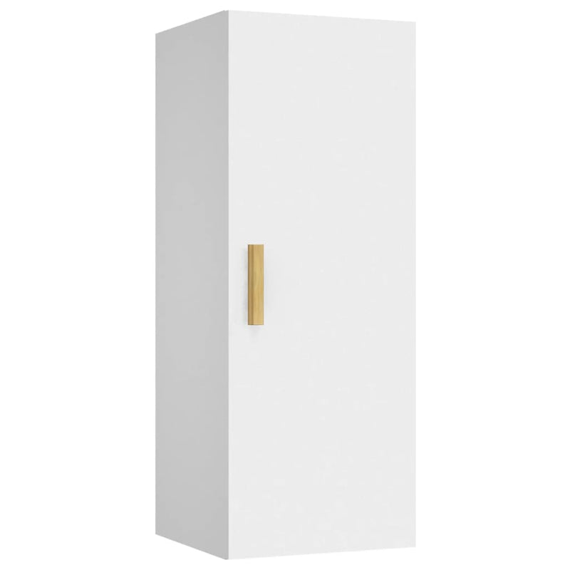Wandkast 34,5x34x90 cm bewerkt hout wit MeubelReus