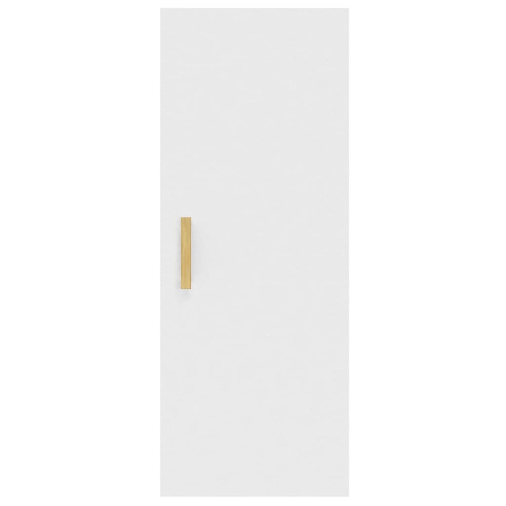 Wandkast 34,5x34x90 cm bewerkt hout wit MeubelReus
