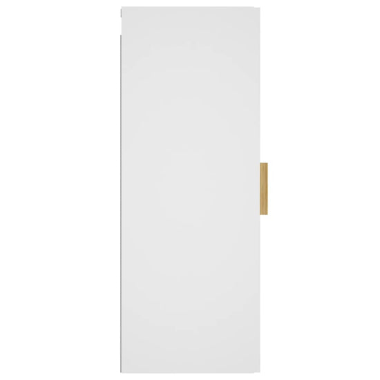 Wandkast 34,5x34x90 cm bewerkt hout wit MeubelReus