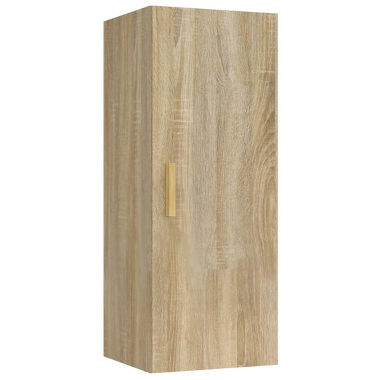 Wandkast 34,5x34x90 cm bewerkt hout sonoma eikenkleurig MeubelReus