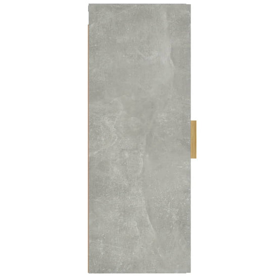 Wandkast 34,5x34x90 cm bewerkt hout betongrijs MeubelReus