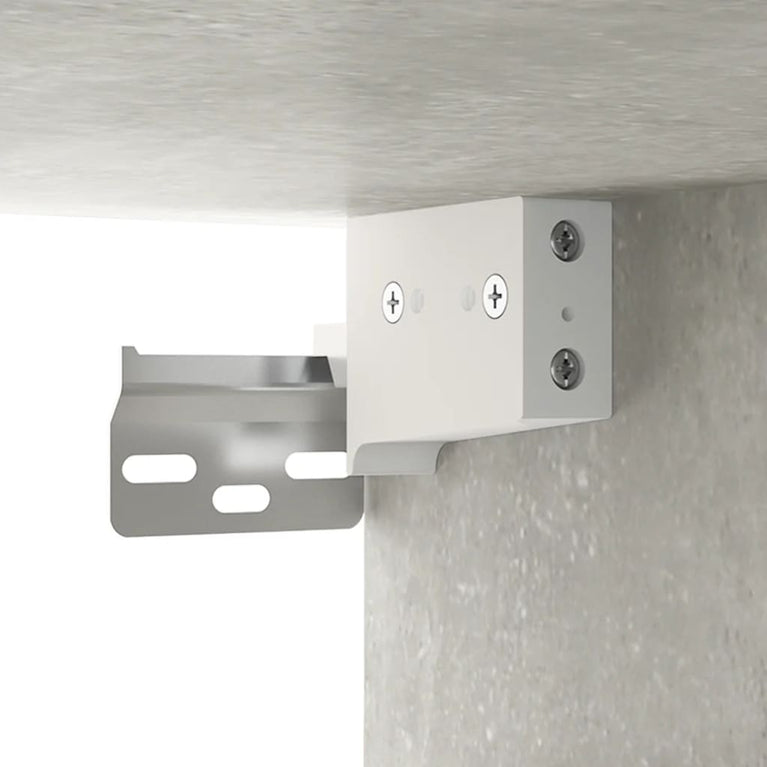 Wandkast 34,5x34x90 cm bewerkt hout betongrijs MeubelReus