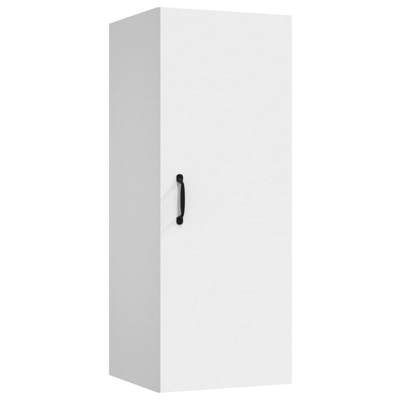 Wandkast 34,5x34x90 cm bewerkt hout wit MeubelReus