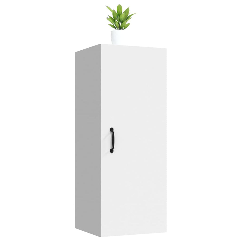 Wandkast 34,5x34x90 cm bewerkt hout wit MeubelReus