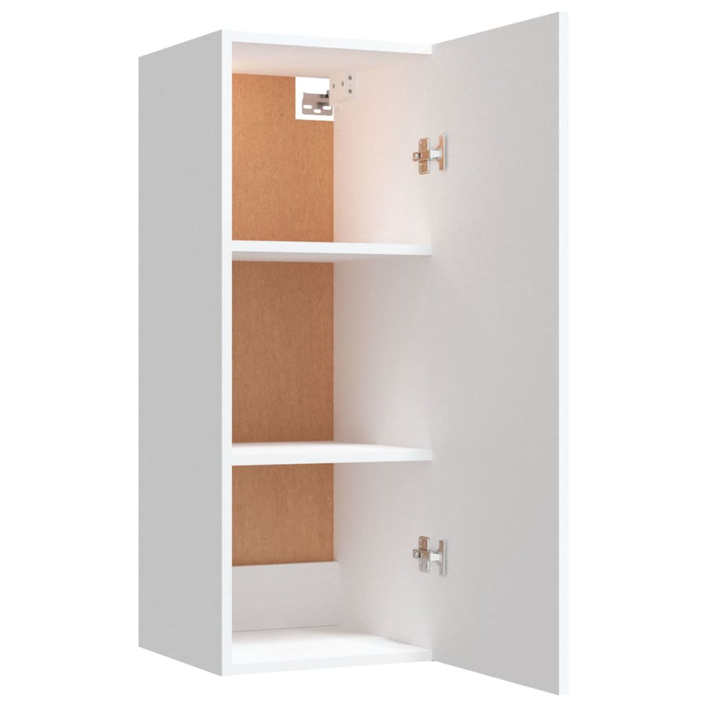 Wandkast 34,5x34x90 cm bewerkt hout wit MeubelReus