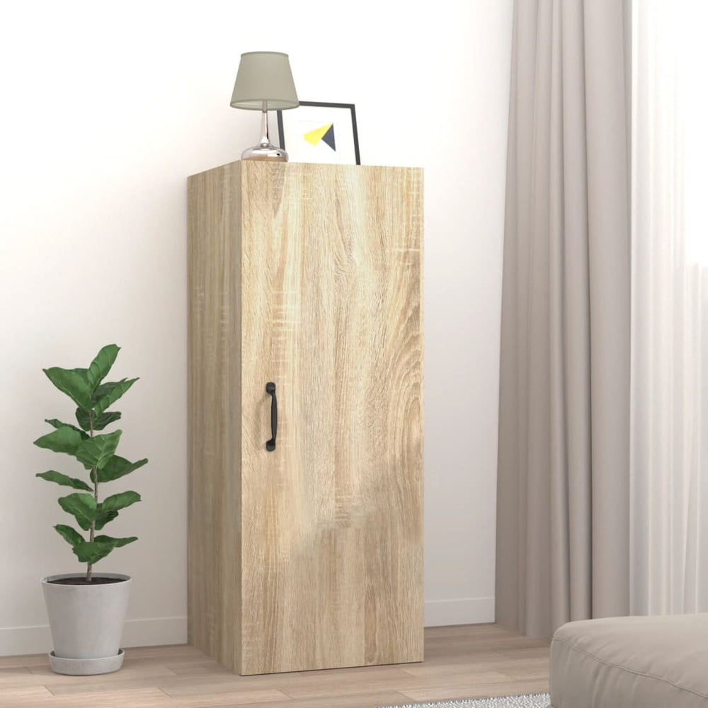 Wandkast 34,5x34x90 cm bewerkt hout sonoma eikenkleurig MeubelReus