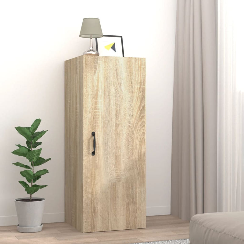Wandkast 34,5x34x90 cm bewerkt hout sonoma eikenkleurig MeubelReus