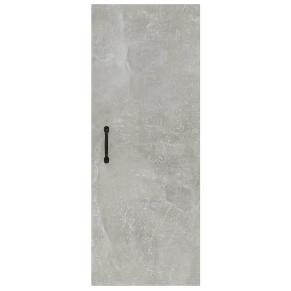 Wandkast 34,5x34x90 cm bewerkt hout betongrijs MeubelReus