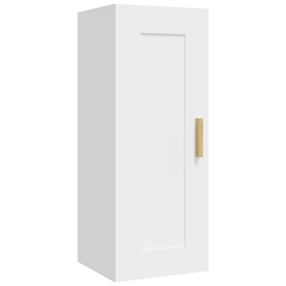 Wandkast 35x34x90 cm bewerkt hout wit MeubelReus
