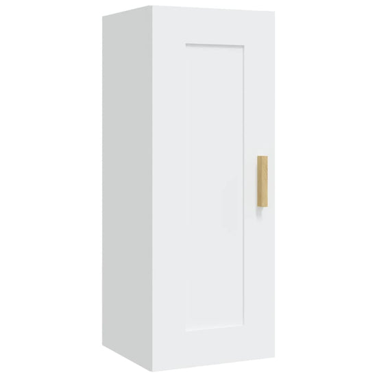 Wandkast 35x34x90 cm bewerkt hout wit MeubelReus