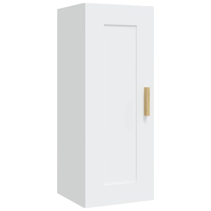 Wandkast 35x34x90 cm bewerkt hout wit MeubelReus