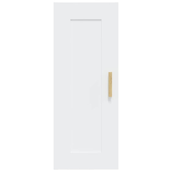 Wandkast 35x34x90 cm bewerkt hout wit MeubelReus
