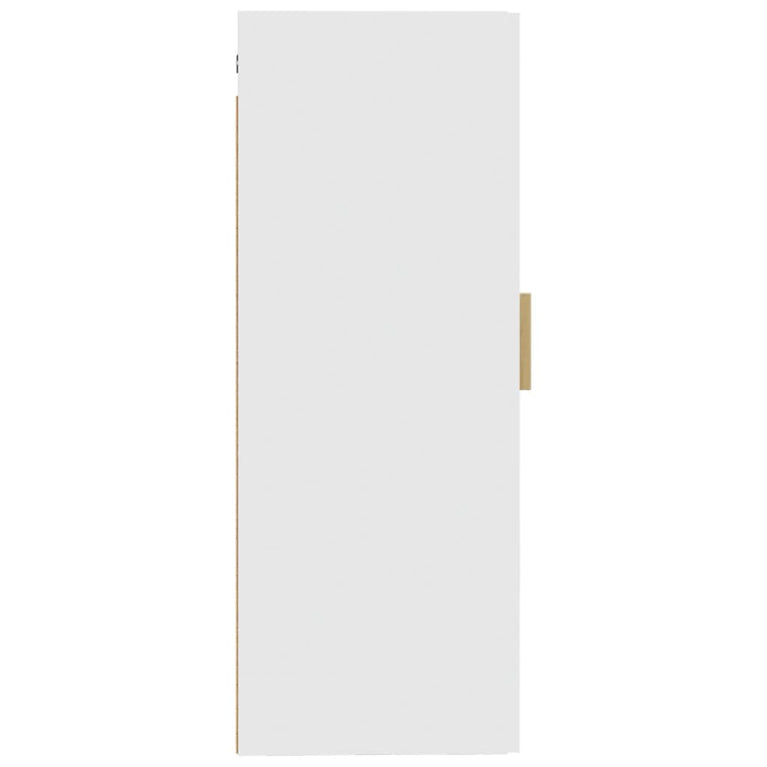 Wandkast 35x34x90 cm bewerkt hout wit MeubelReus