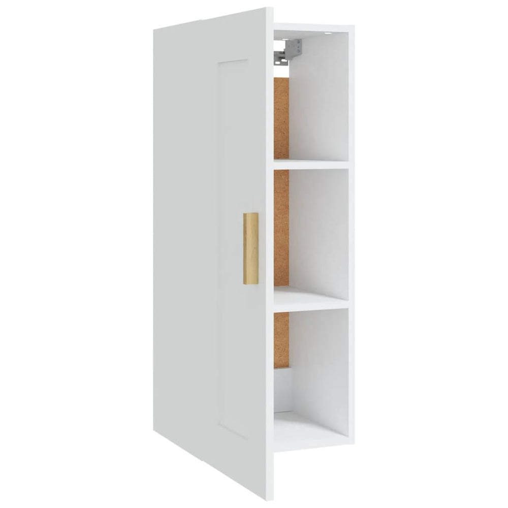Wandkast 35x34x90 cm bewerkt hout wit MeubelReus