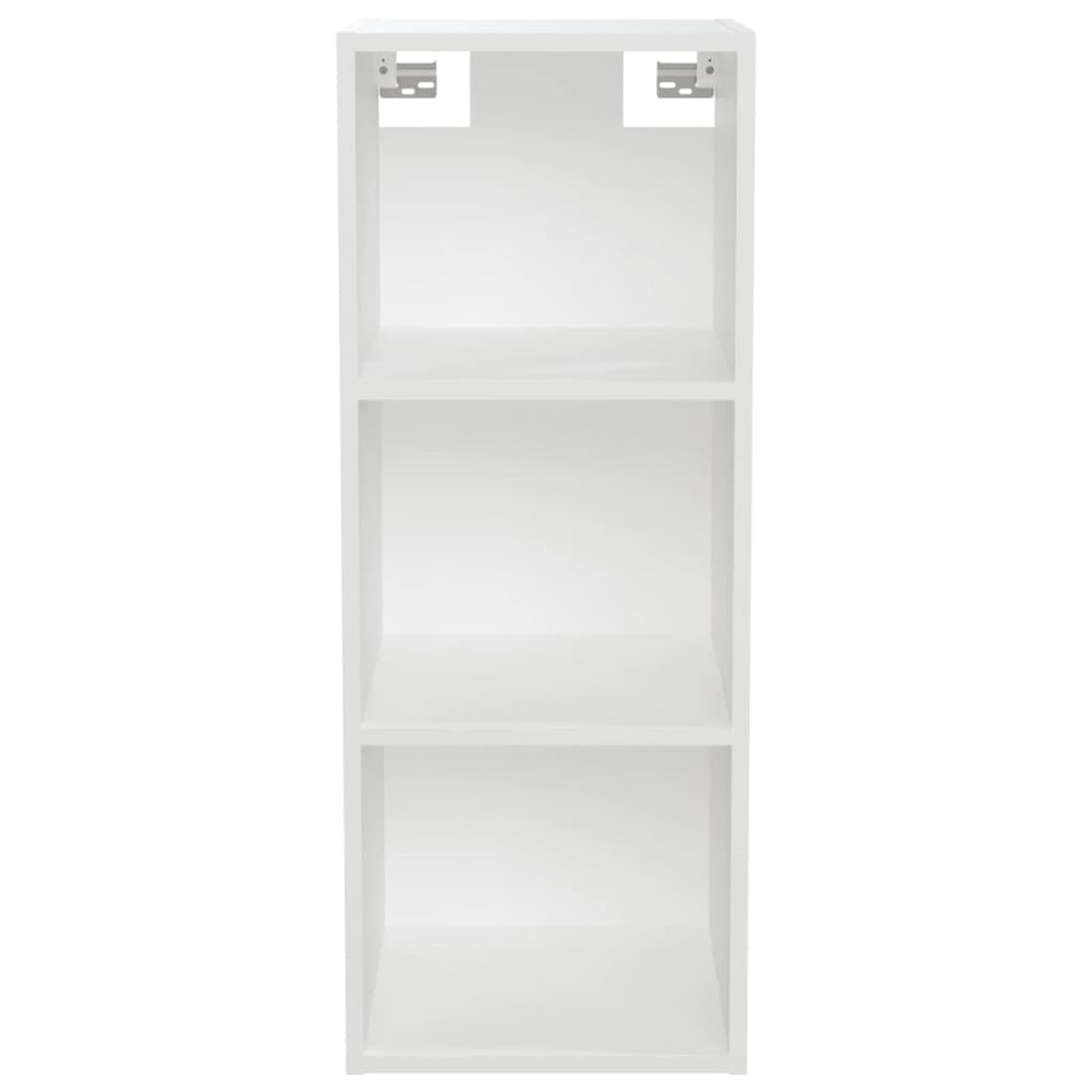 Wandkast 34,5x32,5x90 cm bewerkt hout hoogglans wit MeubelReus