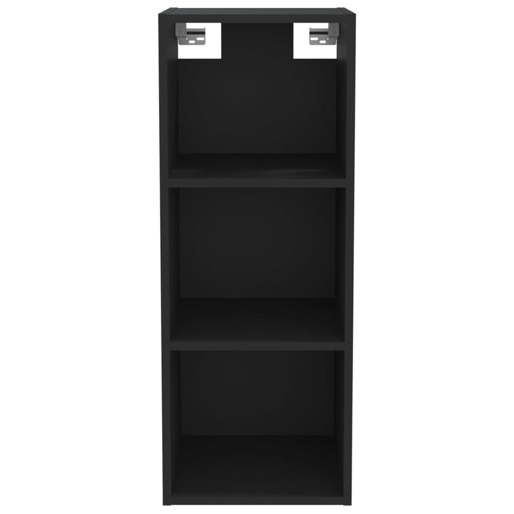 Wandkast 34,5x32,5x90 cm bewerkt hout zwart MeubelReus