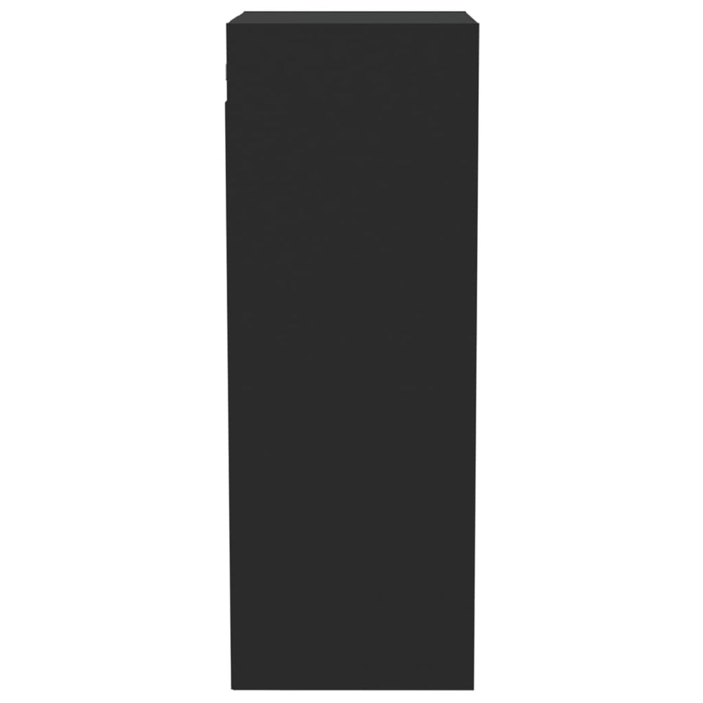 Wandkast 34,5x32,5x90 cm bewerkt hout zwart MeubelReus