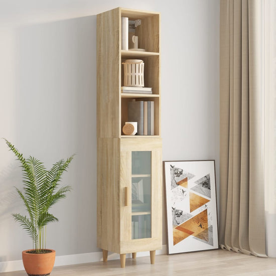 Wandkast 34,5x32,5x90 cm bewerkt hout sonoma eikenkleurig MeubelReus