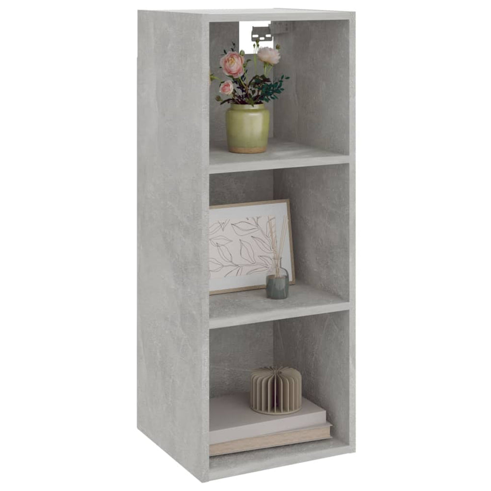 Wandkast 34,5x32,5x90 cm bewerkt hout betongrijs MeubelReus