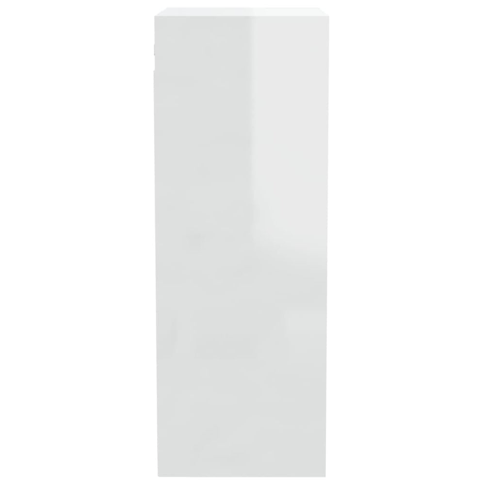 Wandkast 34,5x32,5x90 cm bewerkt hout hoogglans wit MeubelReus
