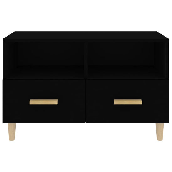 Tv-meubel 80x36x50 cm bewerkt hout zwart MeubelReus