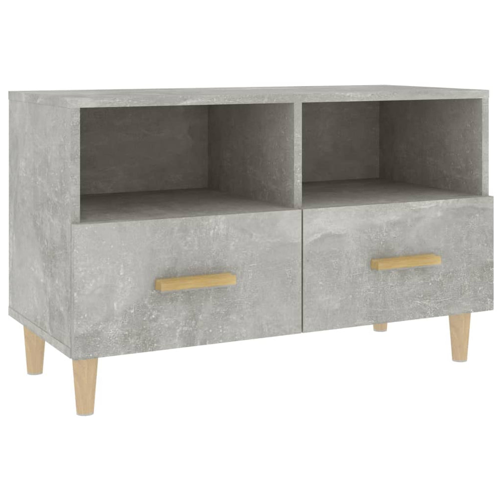 Tv-meubel 80x36x50 cm bewerkt hout betongrijs MeubelReus