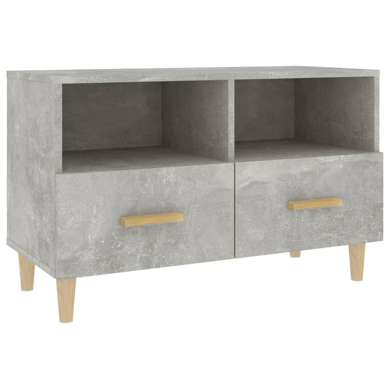 Tv-meubel 80x36x50 cm bewerkt hout betongrijs MeubelReus