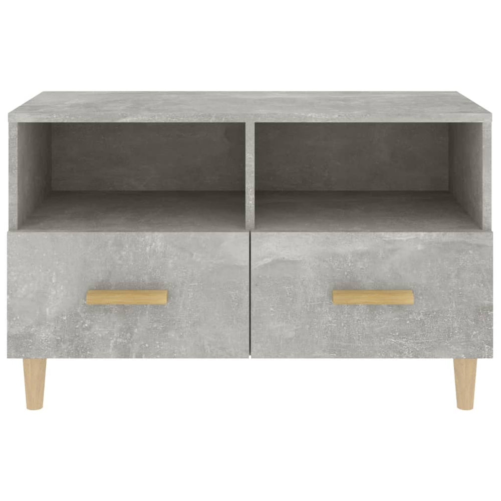 Tv-meubel 80x36x50 cm bewerkt hout betongrijs MeubelReus
