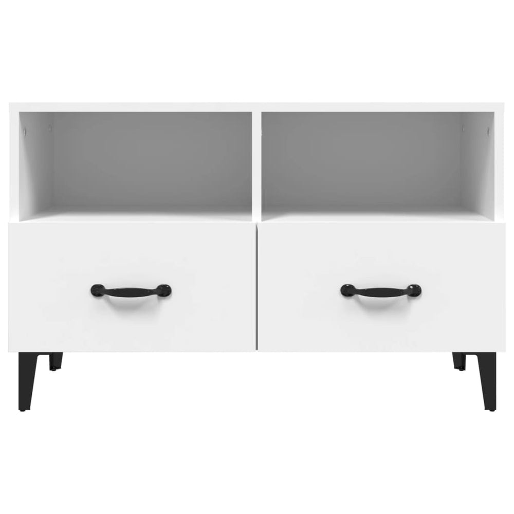 Tv-meubel 80x36x50 cm bewerkt hout wit MeubelReus