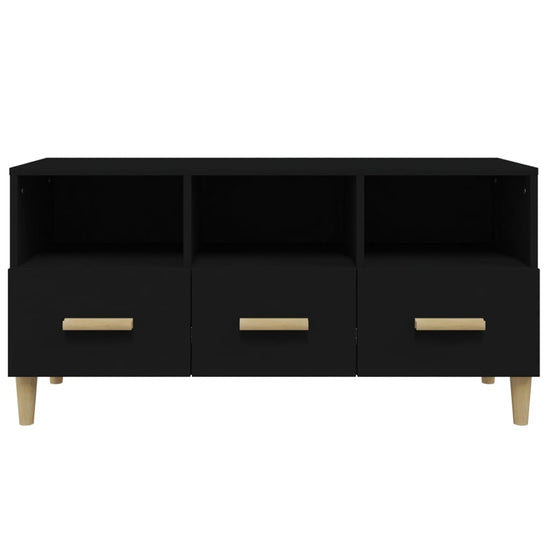 Tv-meubel 102x36x50 cm bewerkt hout zwart MeubelReus