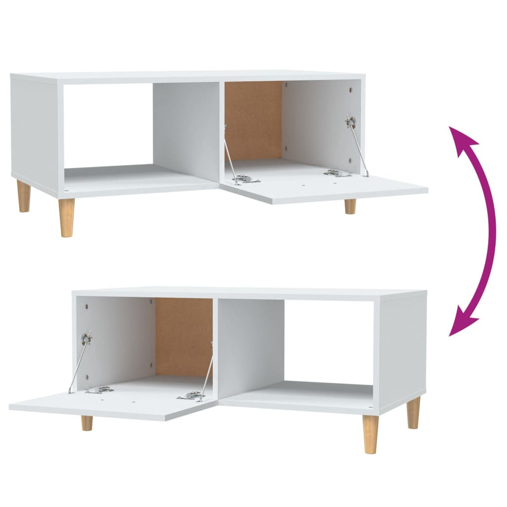 Salontafel 89,5x50x40 cm bewerkt hout wit MeubelReus