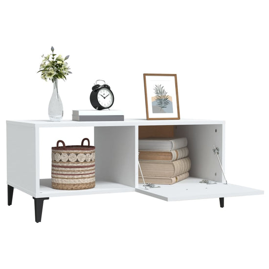 Salontafel 90x50x40 cm bewerkt hout wit MeubelReus