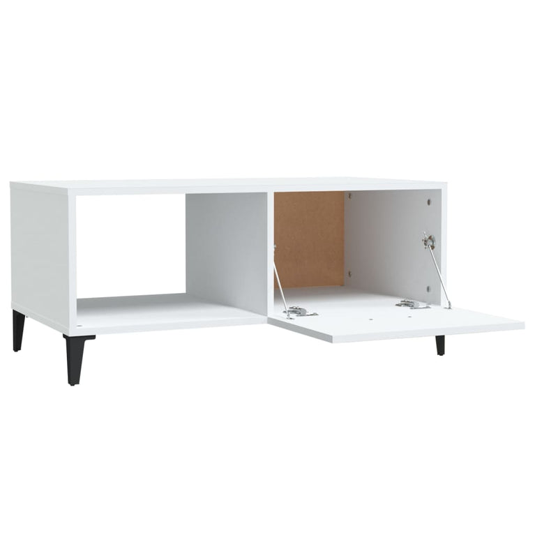 Salontafel 90x50x40 cm bewerkt hout wit MeubelReus
