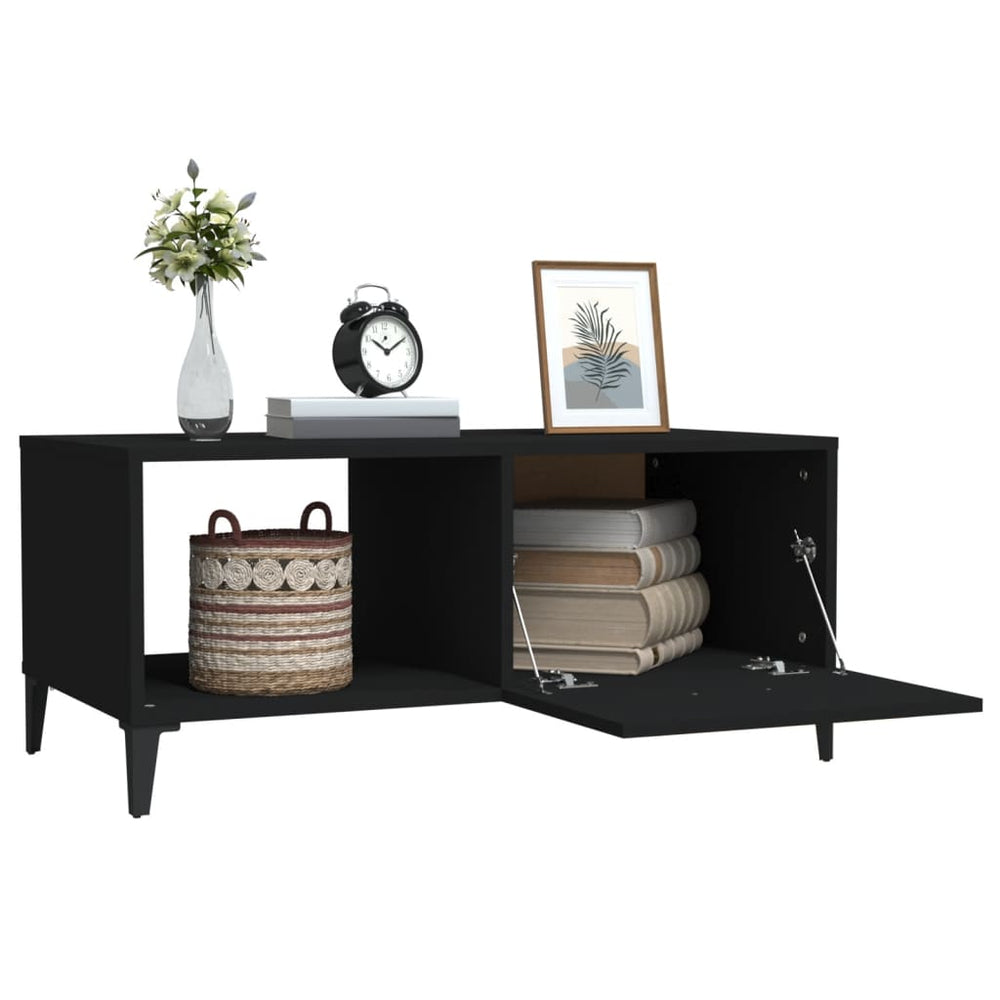 Salontafel 90x50x40 cm bewerkt hout zwart MeubelReus