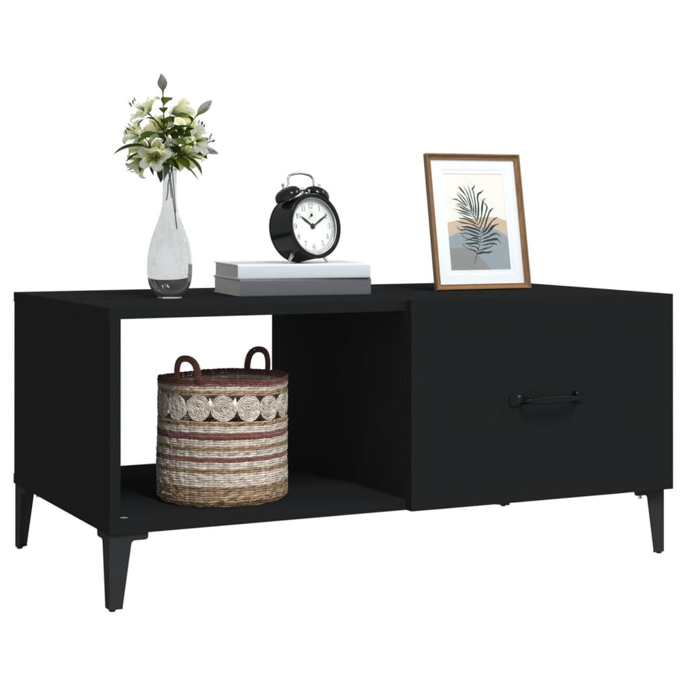 Salontafel 90x50x40 cm bewerkt hout zwart MeubelReus