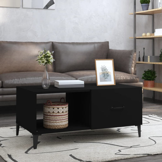 Salontafel 90x50x40 cm bewerkt hout zwart MeubelReus