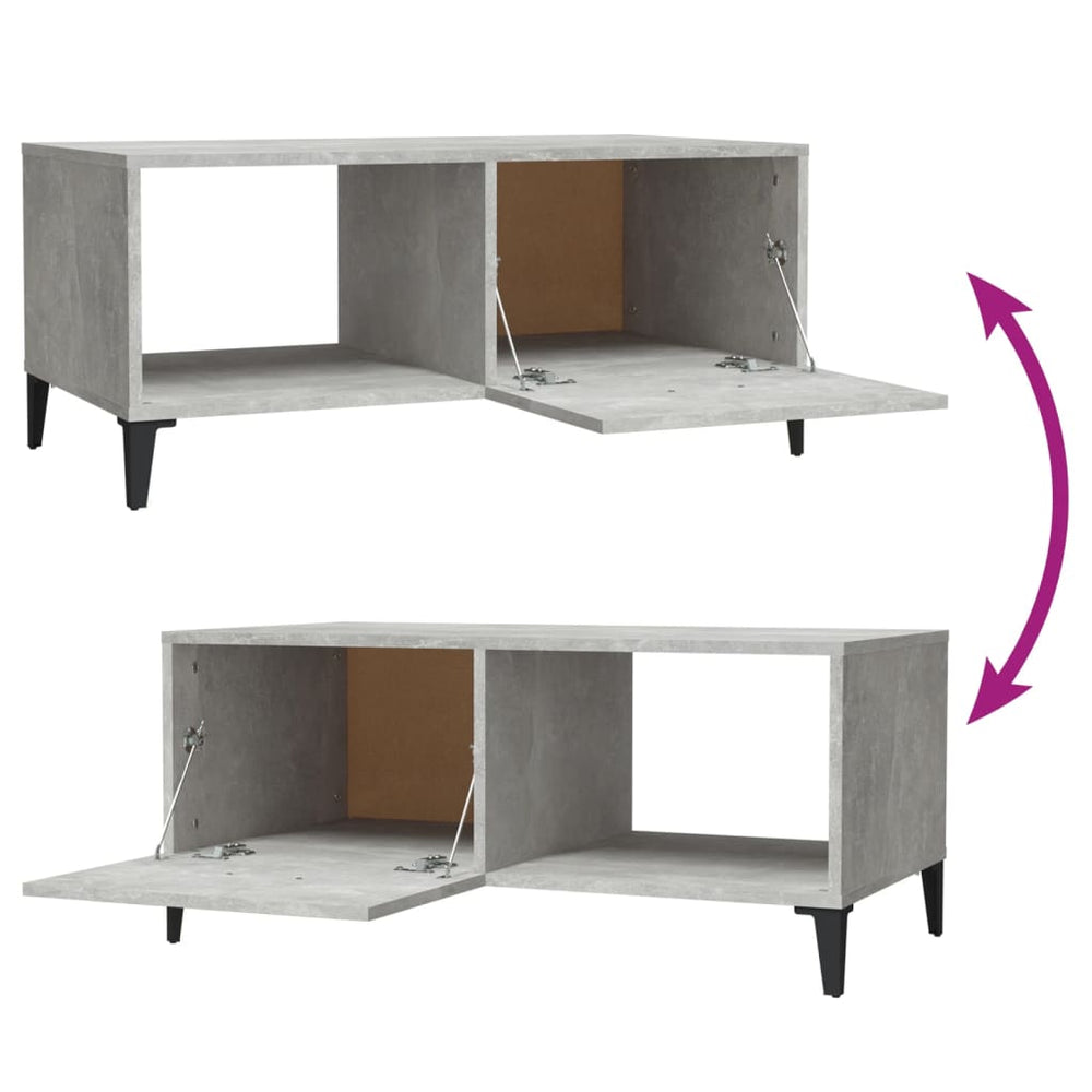 Salontafel 90x50x40 cm bewerkt hout betongrijs MeubelReus