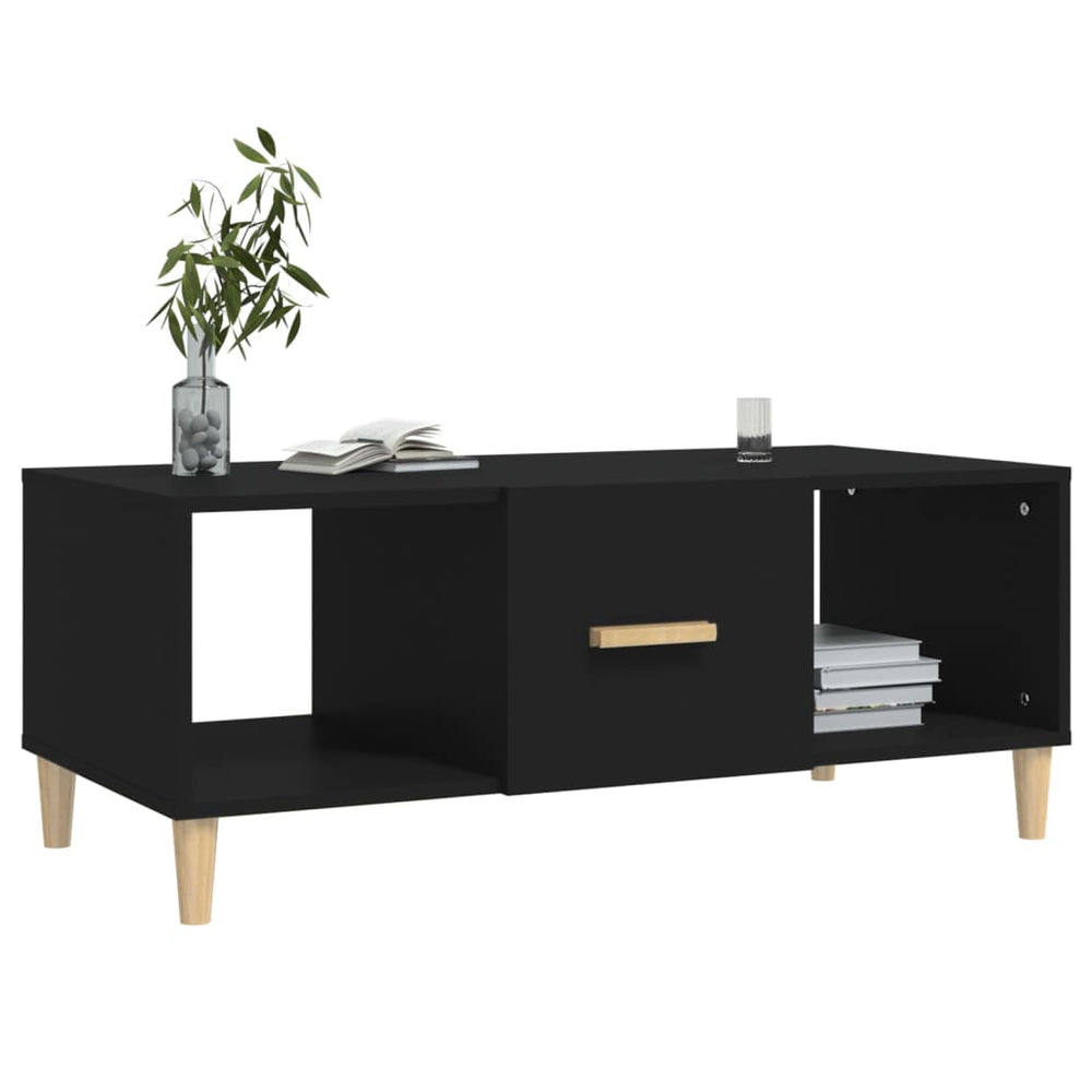 Salontafel 102x50x40 cm bewerkt hout zwart MeubelReus