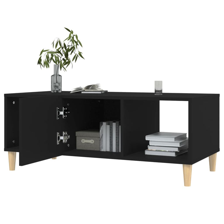 Salontafel 102x50x40 cm bewerkt hout zwart MeubelReus