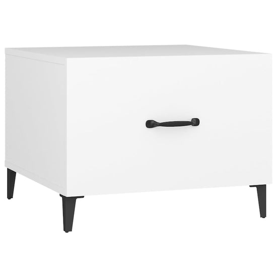 Salontafel met metalen poten 50x50x40 cm wit MeubelReus