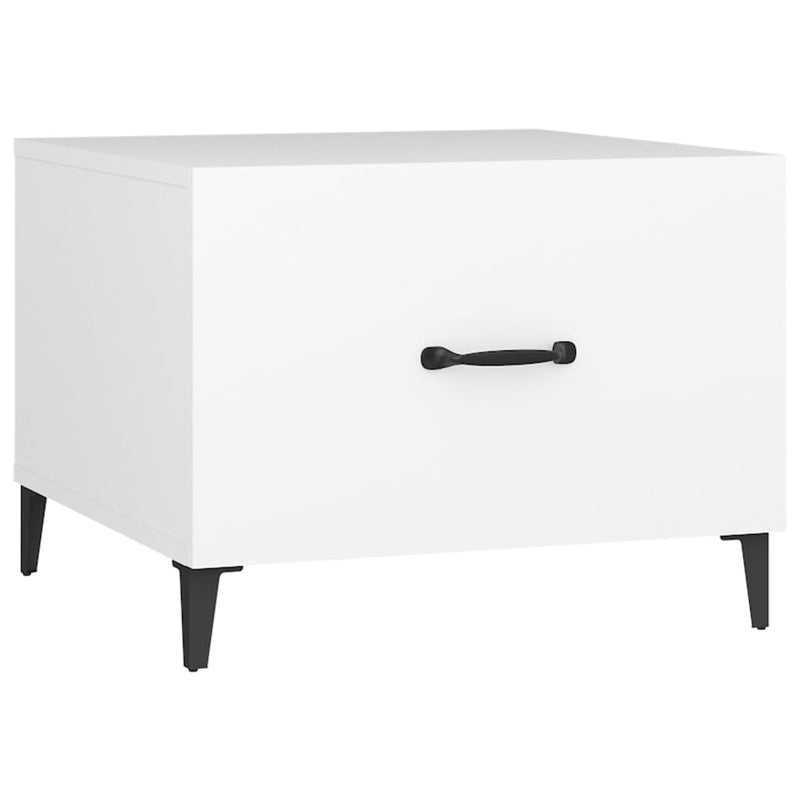 Salontafel met metalen poten 50x50x40 cm wit MeubelReus